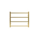 Commercial Square 4 Bars Heated Towel Rail-Brushed Gold